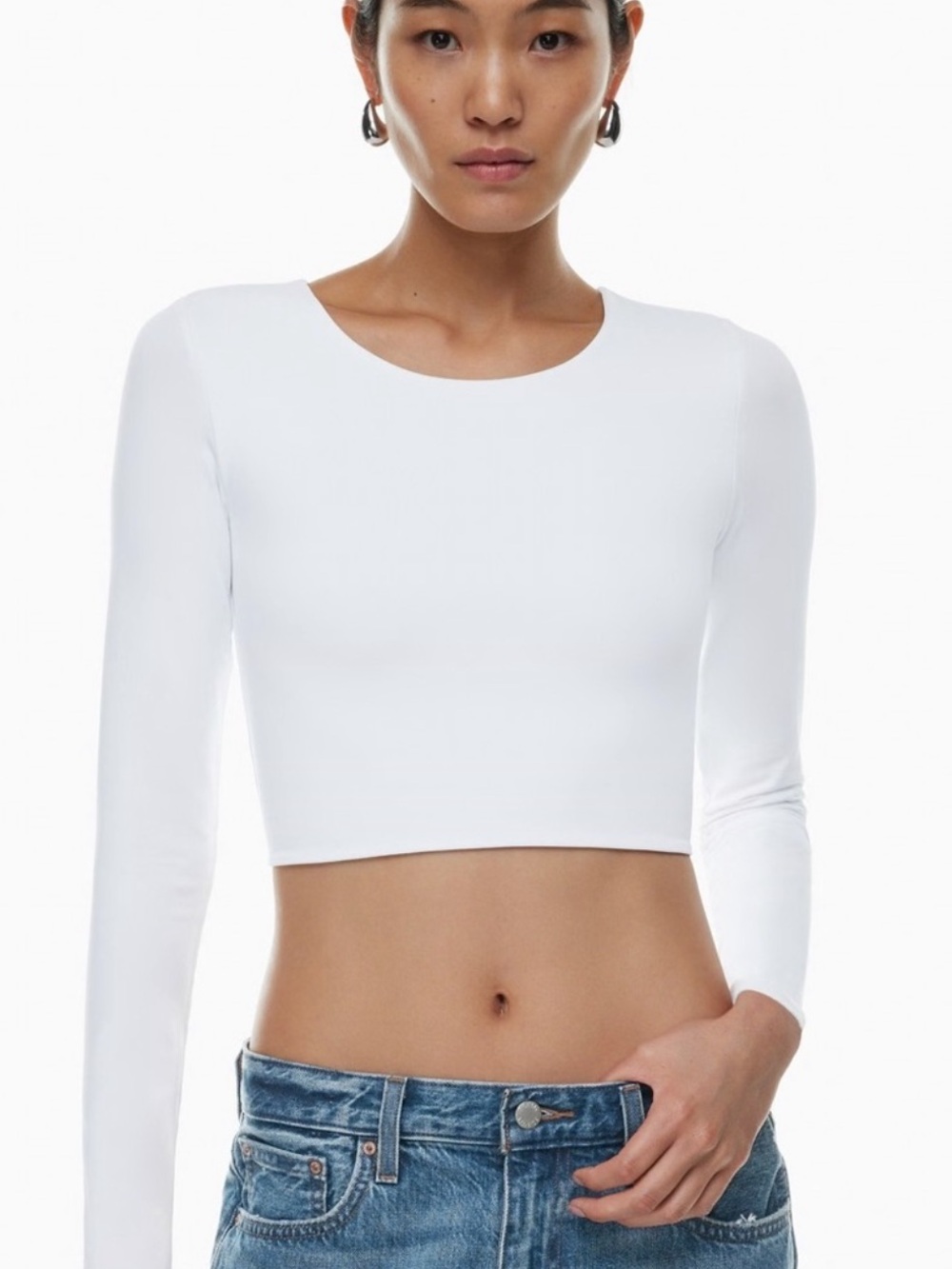 Aritzia Babaton Contour Crew Cropped Longsleeve